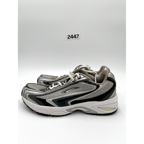 LA Gear LA1253EM Mario Mens 9 Running Shoes Gray Silver Lace Up Athletic Sneaker - Picture 4 of 9
